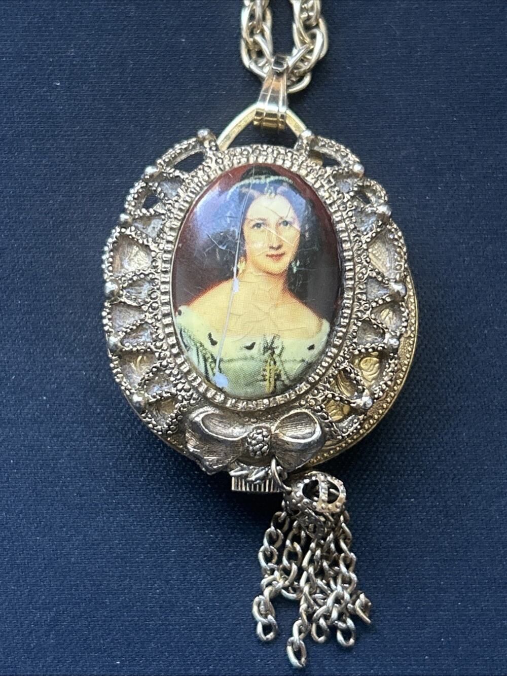 Woldman Custom Pocket Watch With Portrait Of Charlotte Von Hagn WORKS